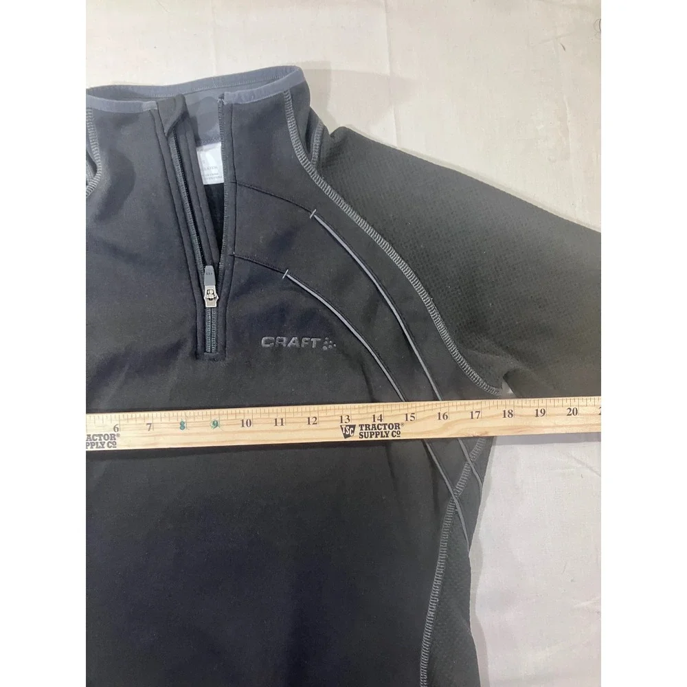 Craft Sportswear Men's Black L2 Insulation 1/4 Zip Fleece‎ Pullover Top Size S